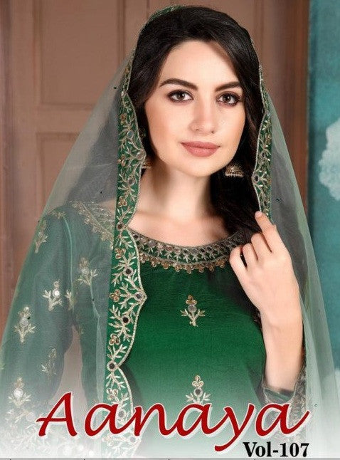 Twisha Aanaya Vol-107 Patiala Style Art Silk Suits Catalog