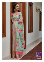 Shangrila Jaipuri Linen Vol-4 Authentic Handloom Art Prints Saree Catalog