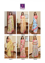 Shangrila Jaipuri Linen Vol-4 Authentic Handloom Art Prints Saree Catalog