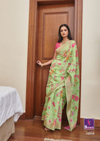 Shangrila Jaipuri Linen Vol-4 Authentic Handloom Art Prints Saree Catalog