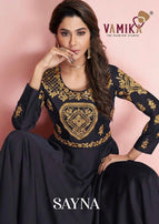 Arihant Vamika Sayna Soft Silk Gown Type Kurti Catalog