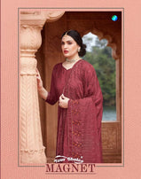 Your Choice Magnet Straight Chinnon Fabric Straight Suits Catalog