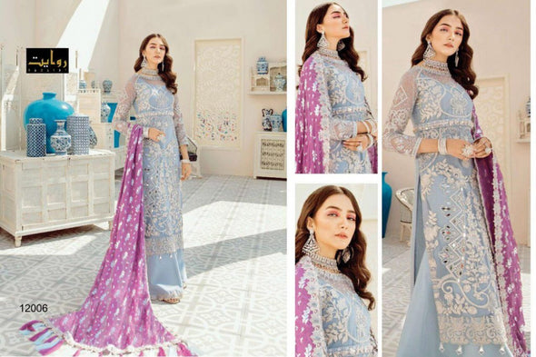 Rawayat Imrozia Premium Embroidery Pakistani Style Heavy Suits Catalog