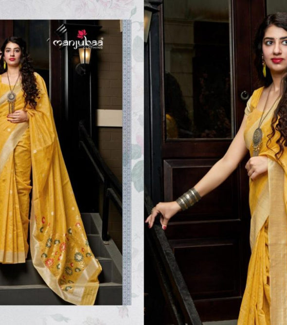 Manjubaa Manjari Silk Attractive Superb Traditional Wear Saree Catalog