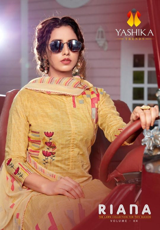 Yashika Riana Vol-4 Lawn Cotton Causal Wear Suits Catalog