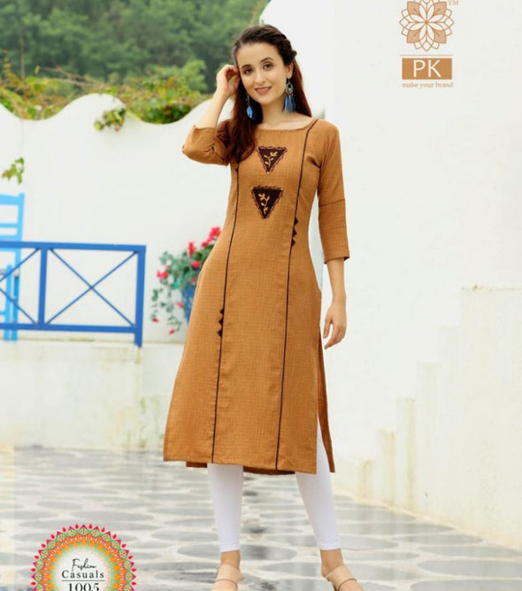 Aradhna Fashion PK Casuals Vol-1 Straight Pattern Rayon Kurti Catalog