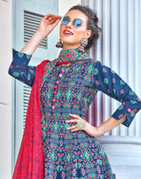 Virasat Mayuri Pure Silk Designer Long Gown Type Readymade Suit Catalog