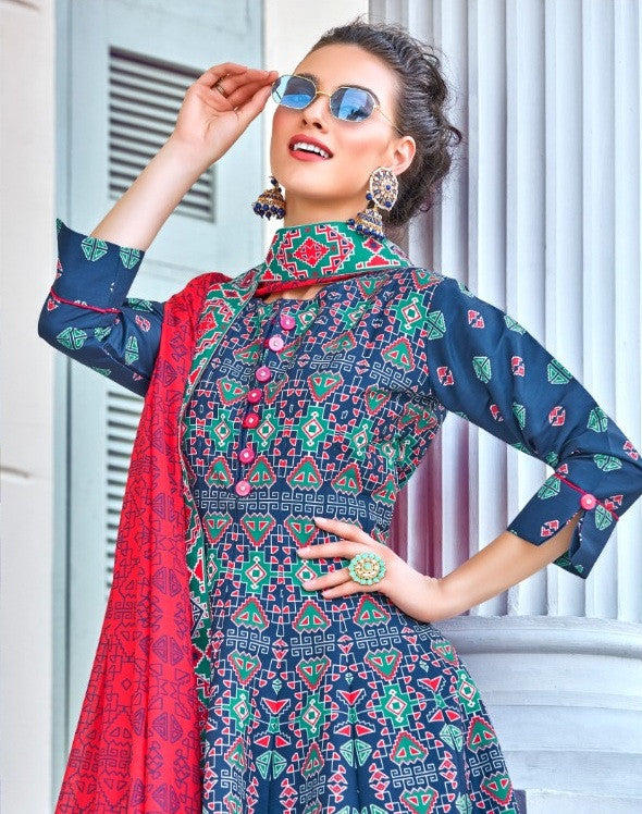 Virasat Mayuri Pure Silk Designer Long Gown Type Readymade Suit Catalog